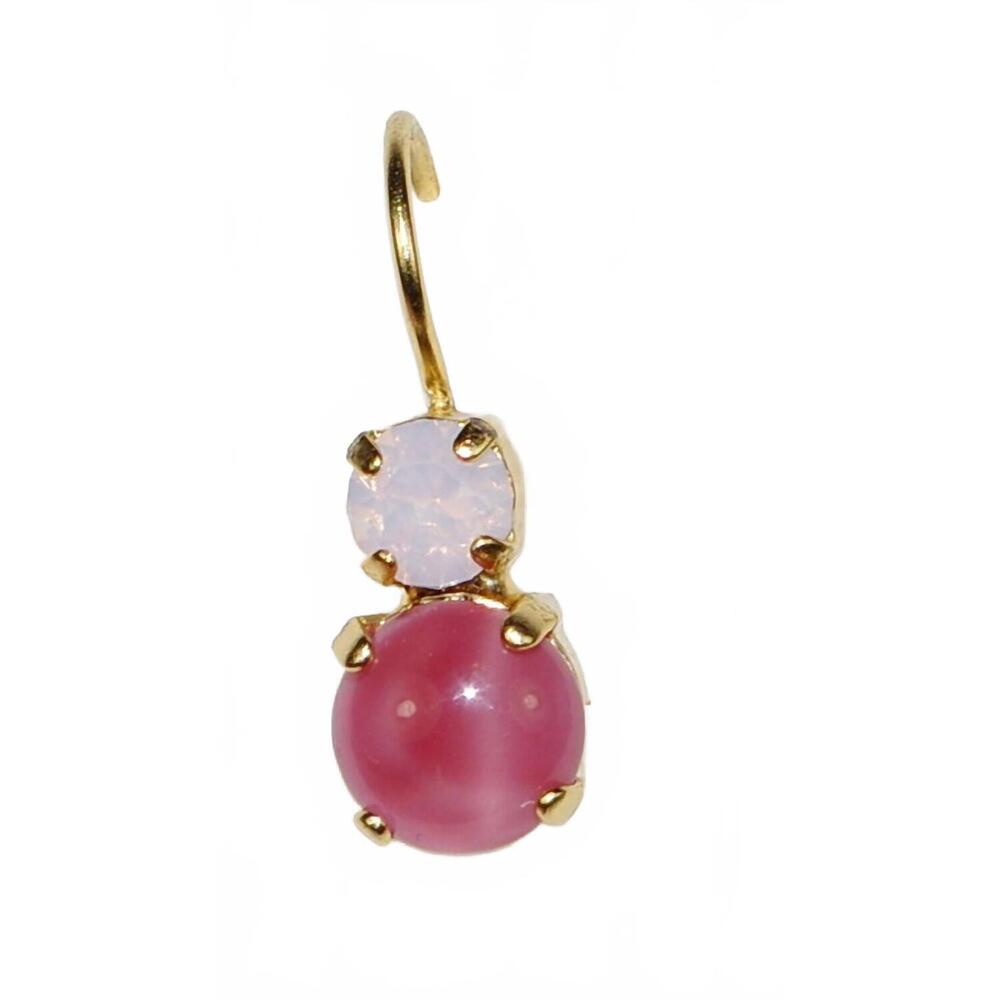 NEW MARIANA women's musk earrings in pink/ white